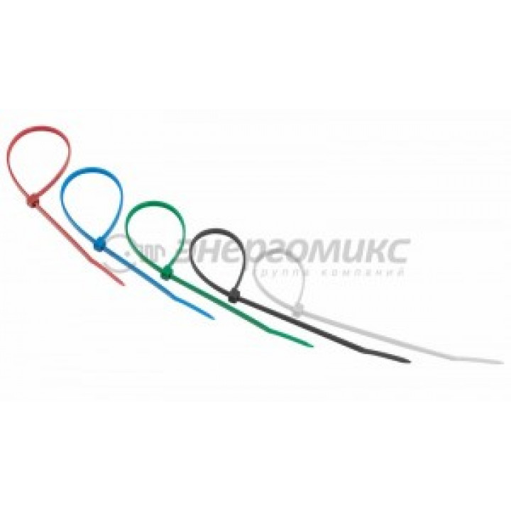 Rexant xомут нейлоновый 200x4.0 мм 25 шт цветные, (10!) 07-0208-25