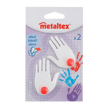 Крючки самоклеющиеся "Mains" 2шт/уп, цена за уп, арт.29.40.02 Metaltex