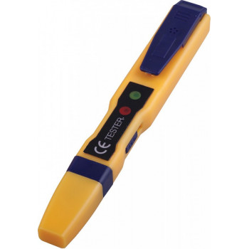 STEKKER Тестер бесконтактный до 1000V желтый (без э/п 2xLR44) TST1000-1 32862