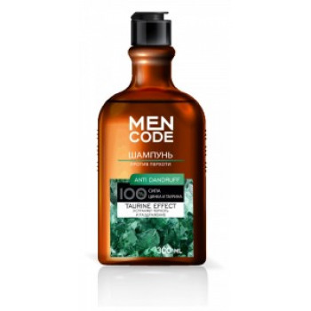 Шампунь для мужчин 300мл. против перхоти ANTI-DANDRUFF, флакон/флиптоп MEN CODE КК/12