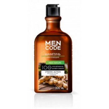 Шампунь для мужчин 300мл. укрепляющий MEN NATURE, флакон/флиптоп MEN CODE КК/12