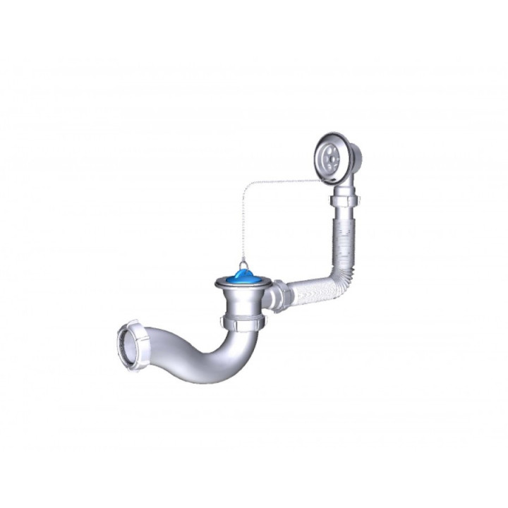 Сифон для ванны с выпуском и переливом Aquant V110-45